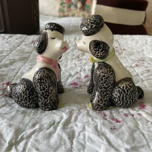Vintage Sonsco Poodle Salt & Pepper Set Made in Japan Aaaadorable!!